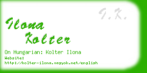 ilona kolter business card